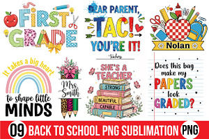 Back to School PNG Sublimation, a Graphic by Designking