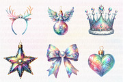 Iridescent Christmas Sublimation Cli, an Illustration by CreationArt (Thumbnail 4 of 6)