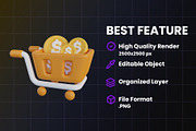 Finance 3D Icon Pack, an Object Graphic by Artnivora.Std (Thumbnail 2 of 4)