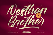Nesthan Brother Modern Brush Font, a Script Font by Letterena Studios Script (Thumbnail 1 of 20)