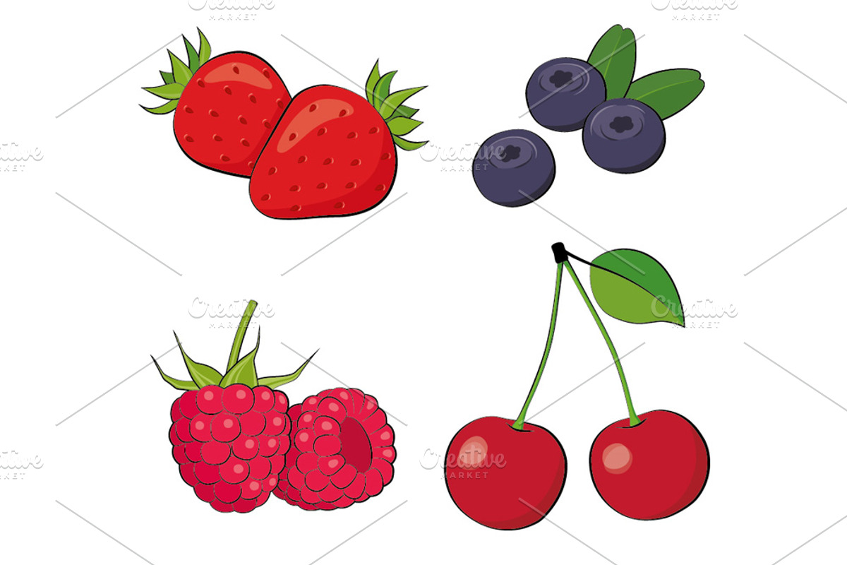 Summer berries, a Food Illustration by Paper Cards (Photo 2 of 2)