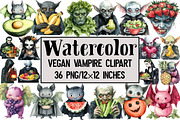 Vegan Vampire Clipart, an Illustration by Design Market (Thumbnail 1 of 3)