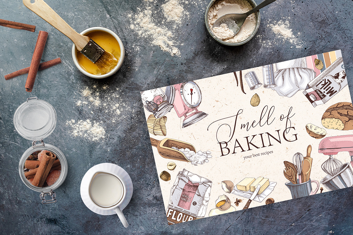 Smell of baking hand drawn set, a Food Illustration by handsketched (Photo 5 of 9)