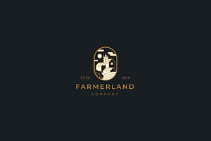 The Farmer Land Logo Template