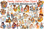 Family Clipart, Father's Day, Mom Da, an Illustration by Sublimation Artist (Thumbnail 1 of 6)
