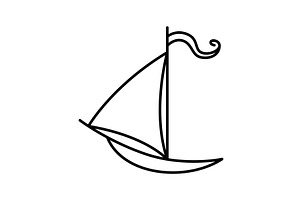 Marine port icon. Outline, a Transportation Illustration by Things for designers