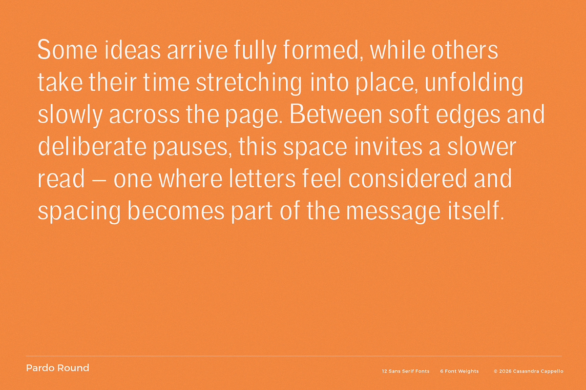 Pardo Round - Modern Sans Serif, a Sans Serif Font by Cassandra Cappello (Photo 4 of 7)