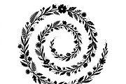 50 Elegant Floral Leaf Spiral Frame, a Decorative Illustration by Amazin_art (Thumbnail 19 of 41)