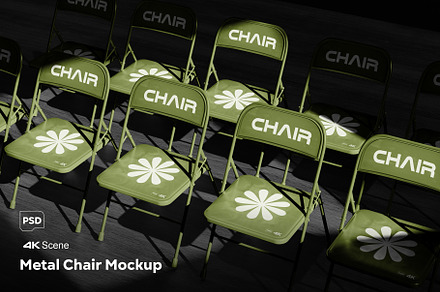Metal Chair Mockup, a Merchandise Mockup by megostudi0