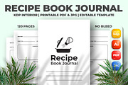Recipe Book Journal KDP Interior, a Templates & Theme by M9 Design (Thumbnail 1 of 3)