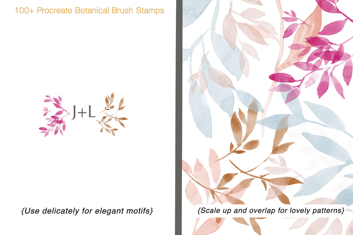 100+ Botanical Procreate Brush Stamp, a Brush Add-On by CC CREATIVE CO (Photo 6 of 16)