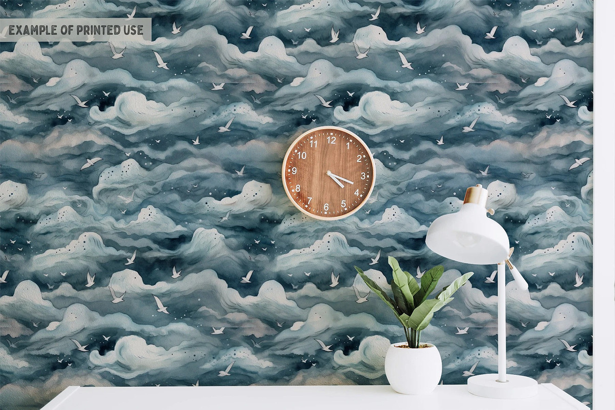 Stormy Sea Seamless Digital Papers, a Pattern Graphic by Natural Planners (Photo 5 of 5)