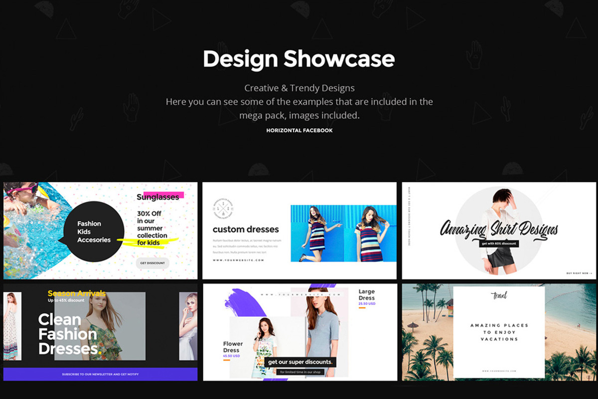 Aibe - 100 Social Banners - 40% OFF, a Templates & Theme by design.supply (Photo 2 of 8)