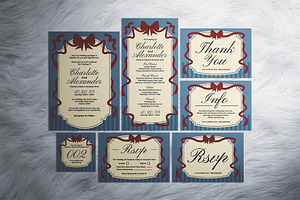 Vintage Wedding Invitation Suite, an Invitation Template by The Good Store