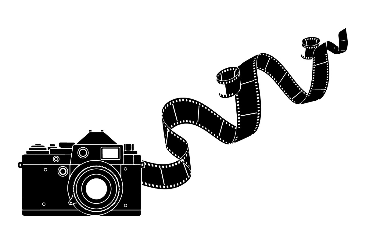 Vintage Camera Film Silhouette, an Object Illustration by yasushie (Photo 2 of 31)
