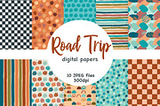 Road Trip Paper, a Pattern Graphic by GlamArtZhanna (Thumbnail 1 of 4)
