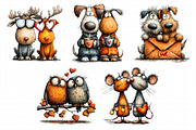 Whimsical Valentine Animal Couples C, an Illustration by Daily.Designs (Thumbnail 7 of 8)
