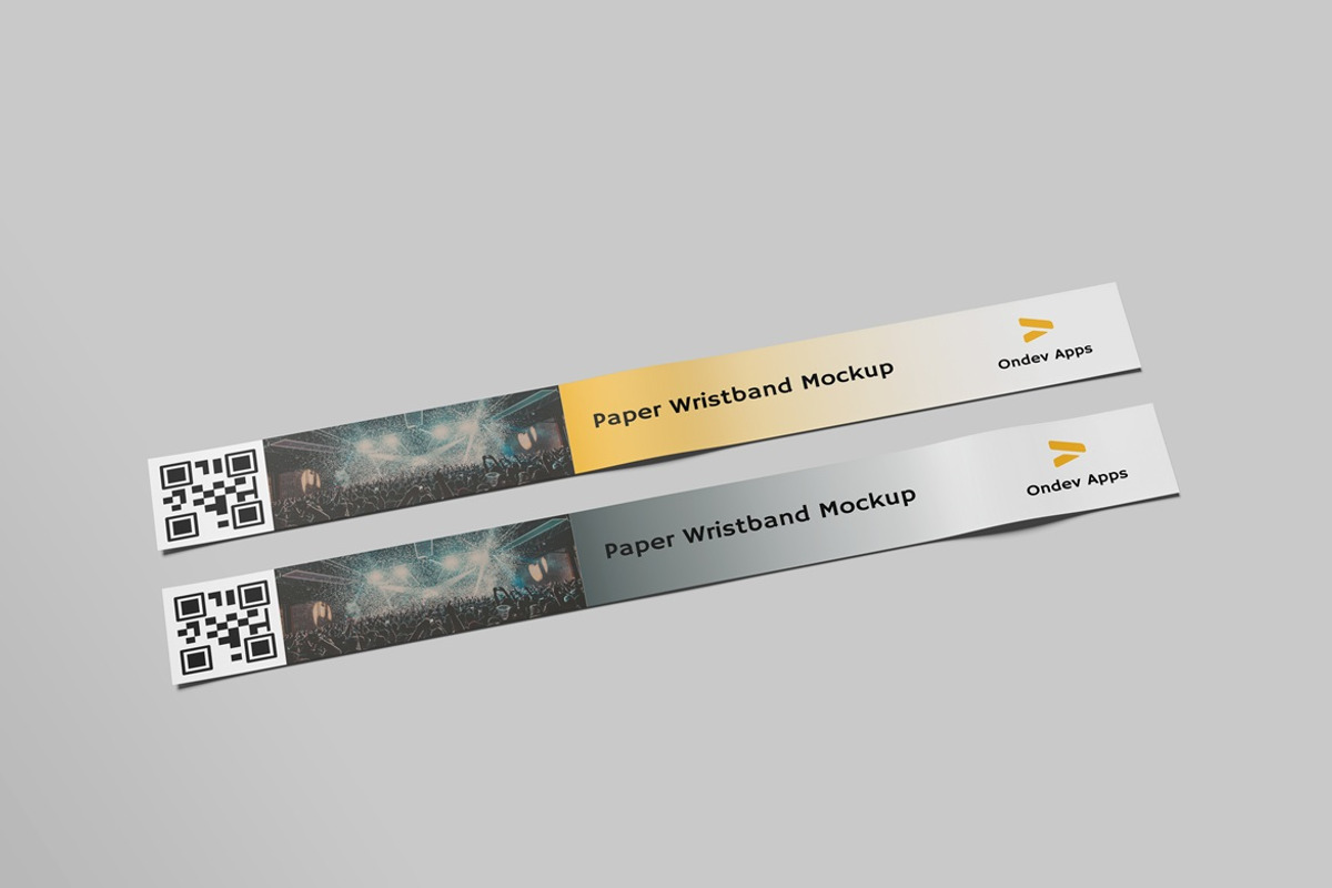 Paper Wristband Mockup, a Merchandise Mockup by Akaimockup (Photo 4 of 5)