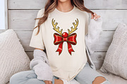 Christmas Reindeer Coquette Bow Png, an Illustration by Libby Wishes (Thumbnail 3 of 6)