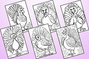 Turkey Coloring Pages for Kids, an Animal Illustration by Catchy Ideaz (Thumbnail 3 of 3)