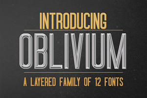 Oblivium layered font