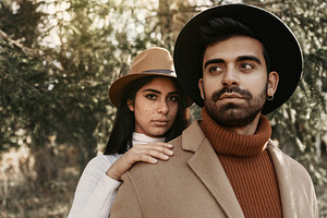 Young couple in autumnal style posin, a Person Photo by Perpis