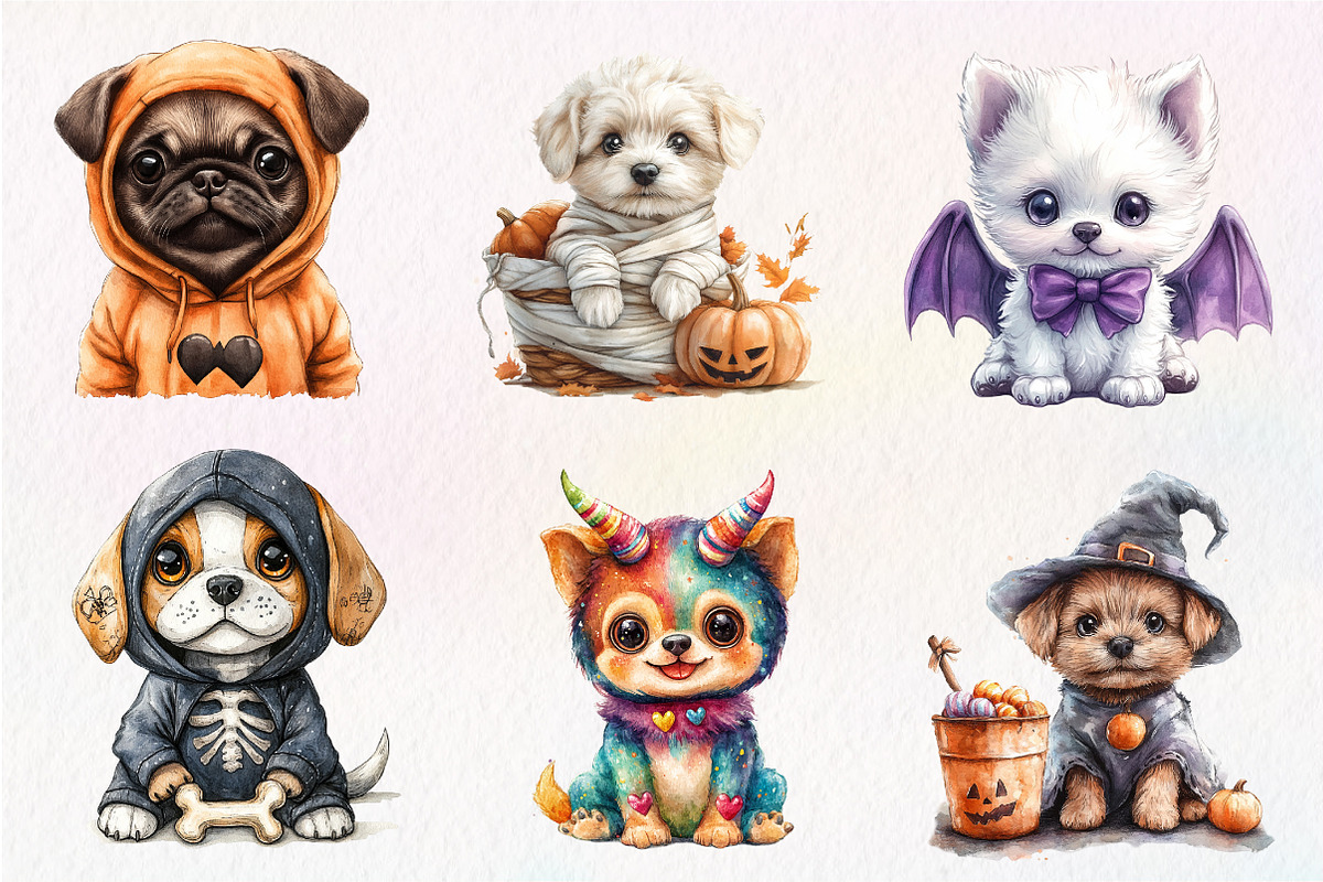 Cute Halloween Puppy Sublimation, an Illustration by CreationArt (Photo 2 of 5)
