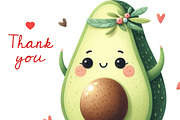 Watercolor Yoga Avocado PNG Clipart, a Food Illustration by Whimsy Brush Studio (Thumbnail 6 of 6)