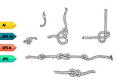 Rope frames and knots vector set, a Pattern Graphic by julia_musdotter (Thumbnail 9 of 11)
