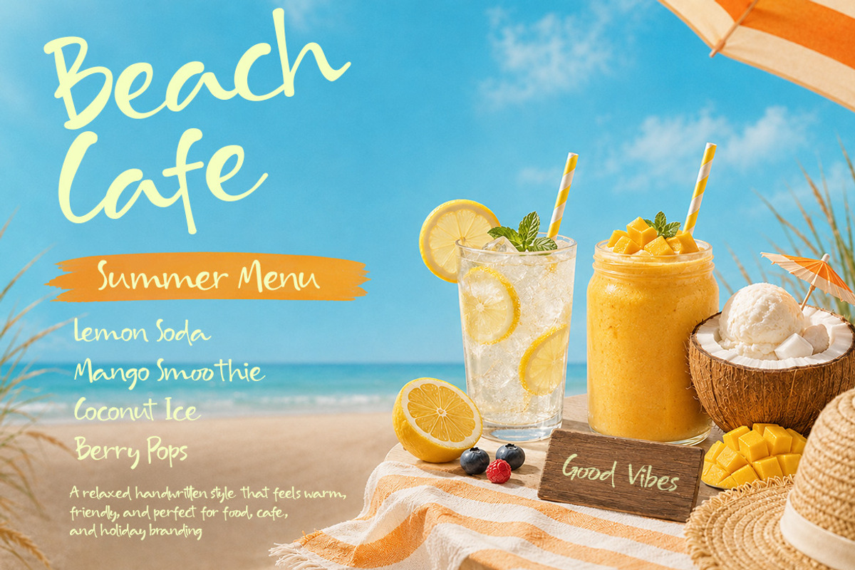 Surely Holiday - Casual Font, a Handwritten Font by decographstud (Photo 7 of 8)