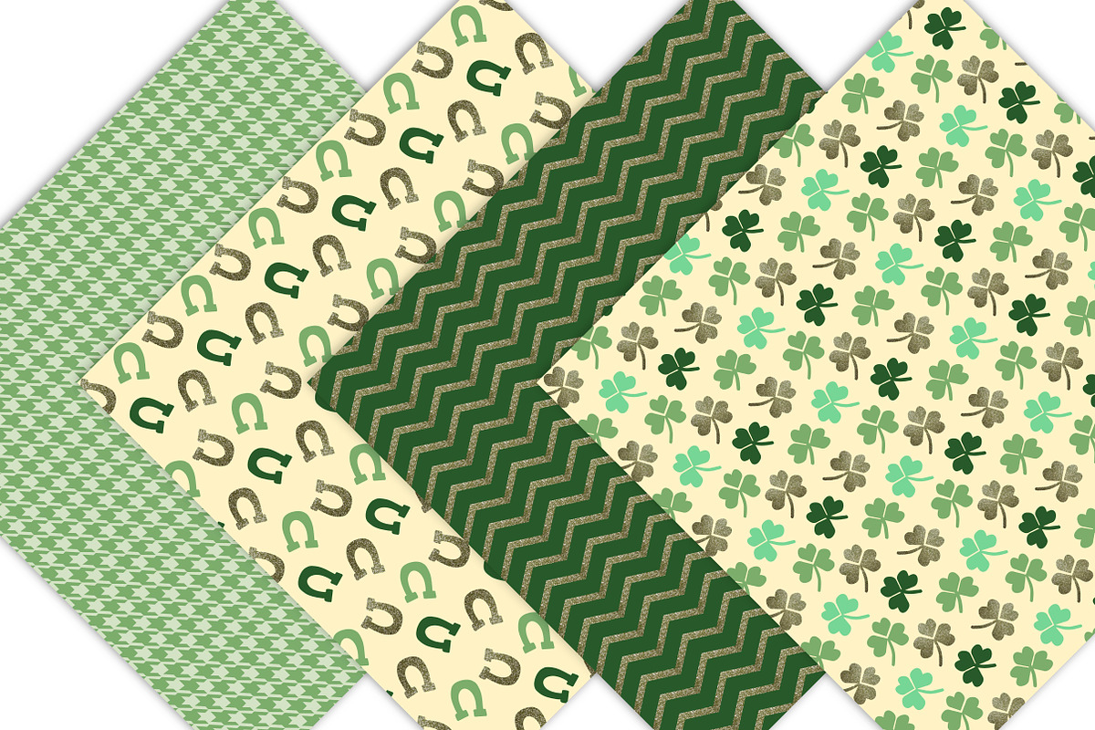 Saint Patrick's Digital Paper Pack, a Pattern Graphic by Leska's Digitals