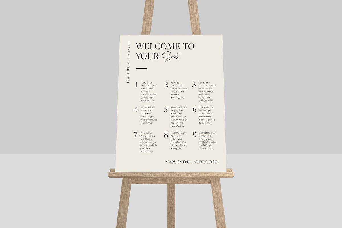 Wedding Seating Chart Template, a Flyer Template by BrandPacks (Photo 4 of 5)