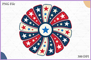Patriotic Star Rosette Badge Clipart, a Decorative Illustration by Gfx Expert Team (Thumbnail 1 of 3)