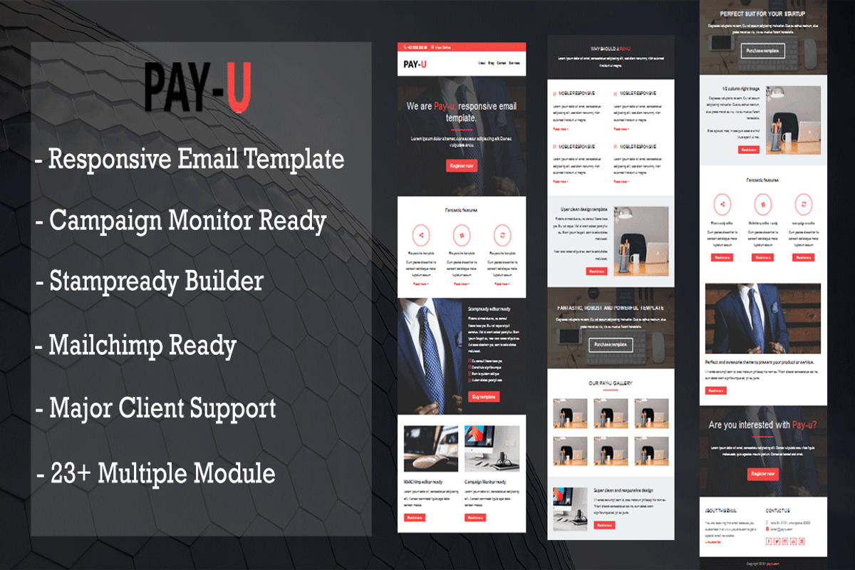 PAY-U Responsive Email Template, an Email Template by BAZAR