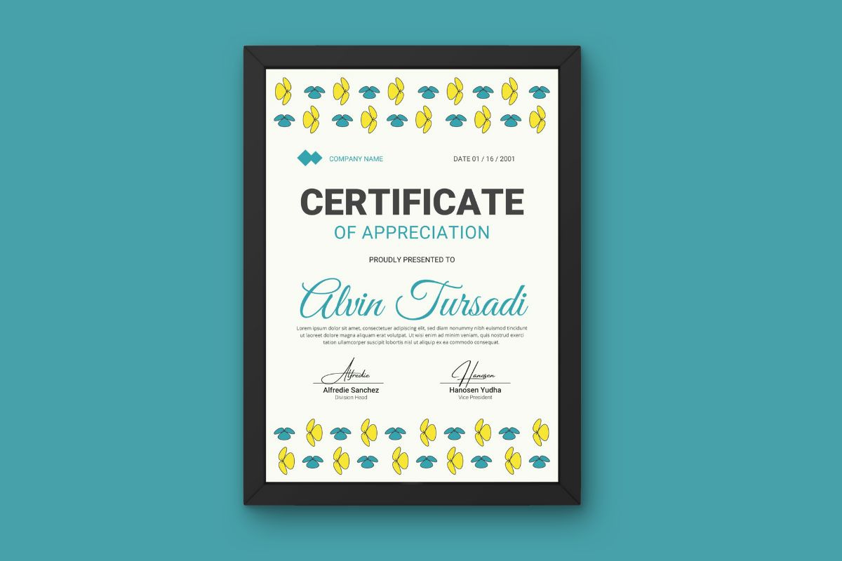 Certificate of Appreciation Template, a Print Template by twinstd (Photo 3 of 3)