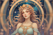 Celestial Tarot Card AI Prompts, a Background Graphic by Design Laz (Thumbnail 4 of 7)