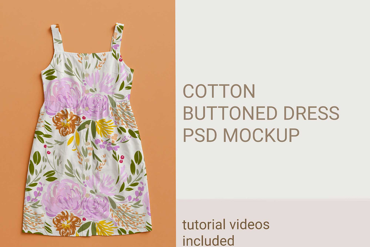 Buttoned Dress sleeveless mockup, a Shirt Mockup by jenartstudio (Photo 3 of 3)