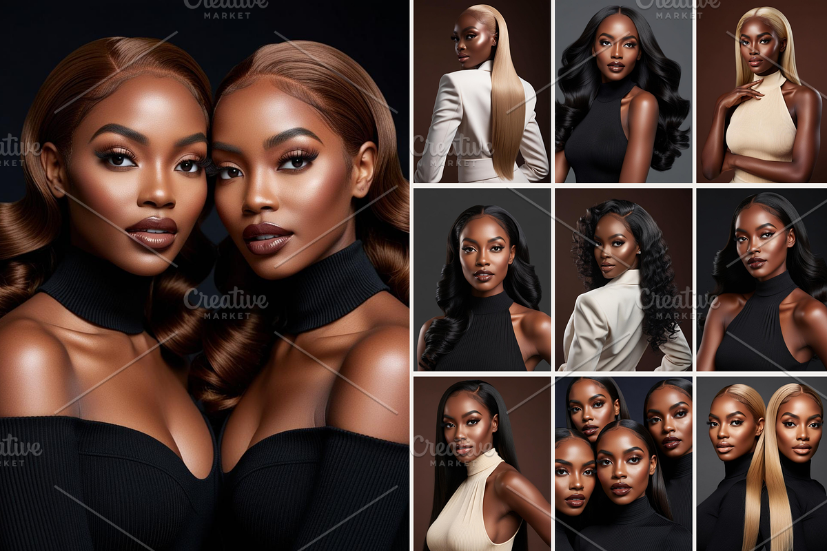 Luxury Hair models Photos Bundle, a Beauty & Fashion Photo by My Template Studio (Photo 7 of 13)