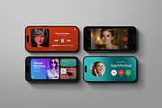 iPhone Mockup - Horizontal Set, a Mockup by Avelina Studio (Thumbnail 1 of 3)