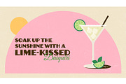10 Summer Retro Cocktail Banners, a Seasonal Illustration by Soulprint Mercury (Thumbnail 6 of 12)