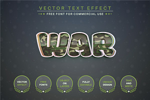 Army - Editable Text Effect