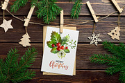 Christmas garlands festive set., a Decorative Illustration by VetaDesign (Thumbnail 2 of 3)
