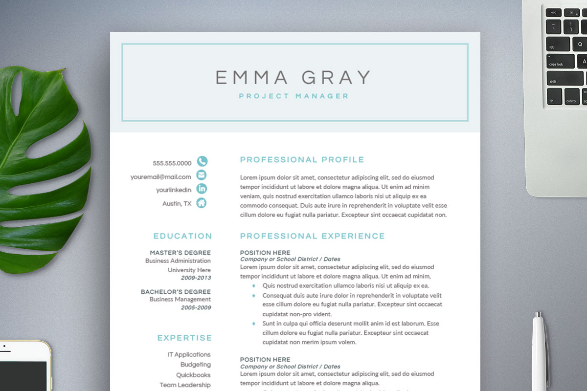Modern Resume Template for Word, a Resume Template by SharpResumeFoundry (Photo 1 of 6)