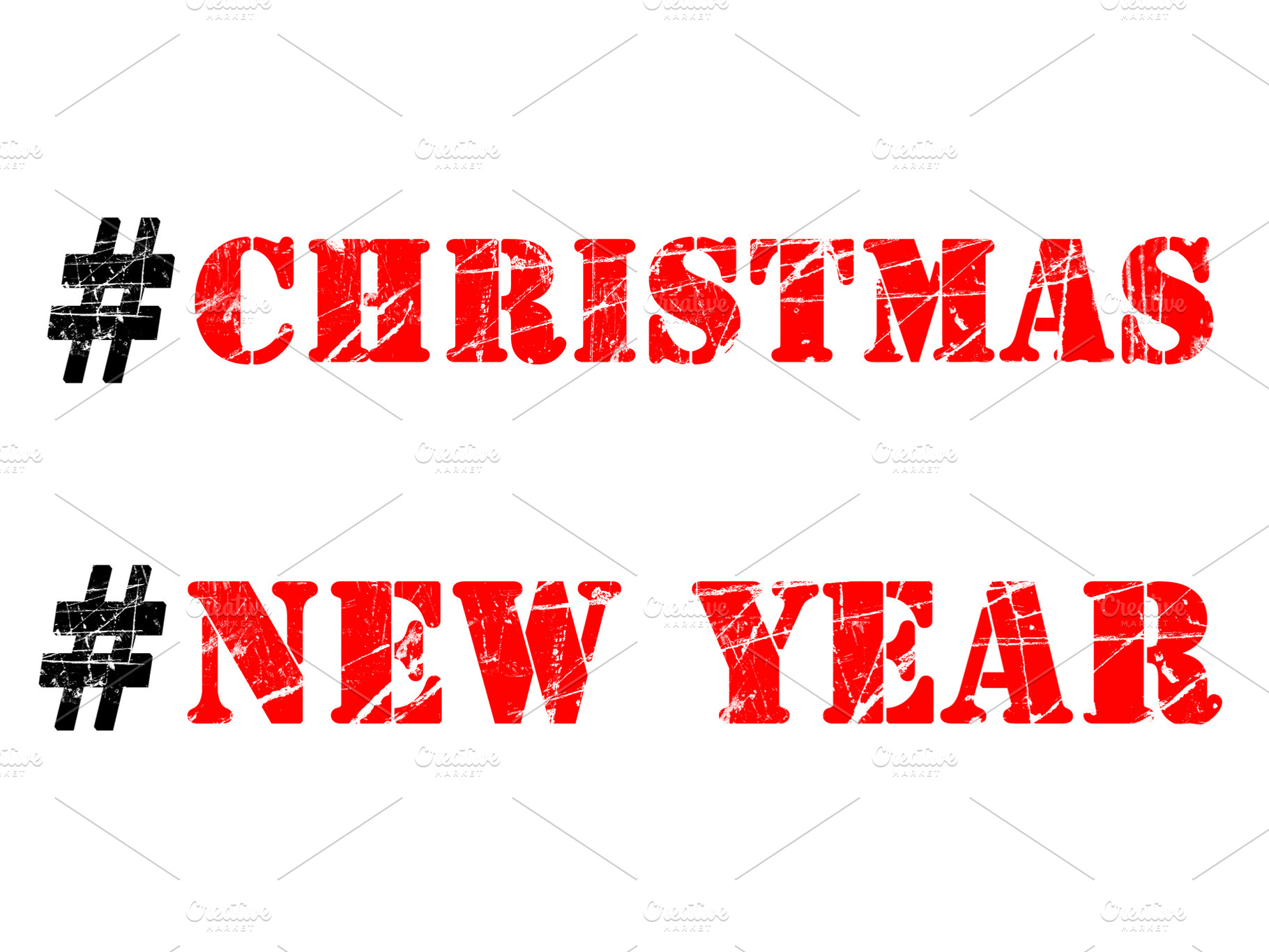 Christmas and New Year hashtags, a Holiday Photo by BOOCYS