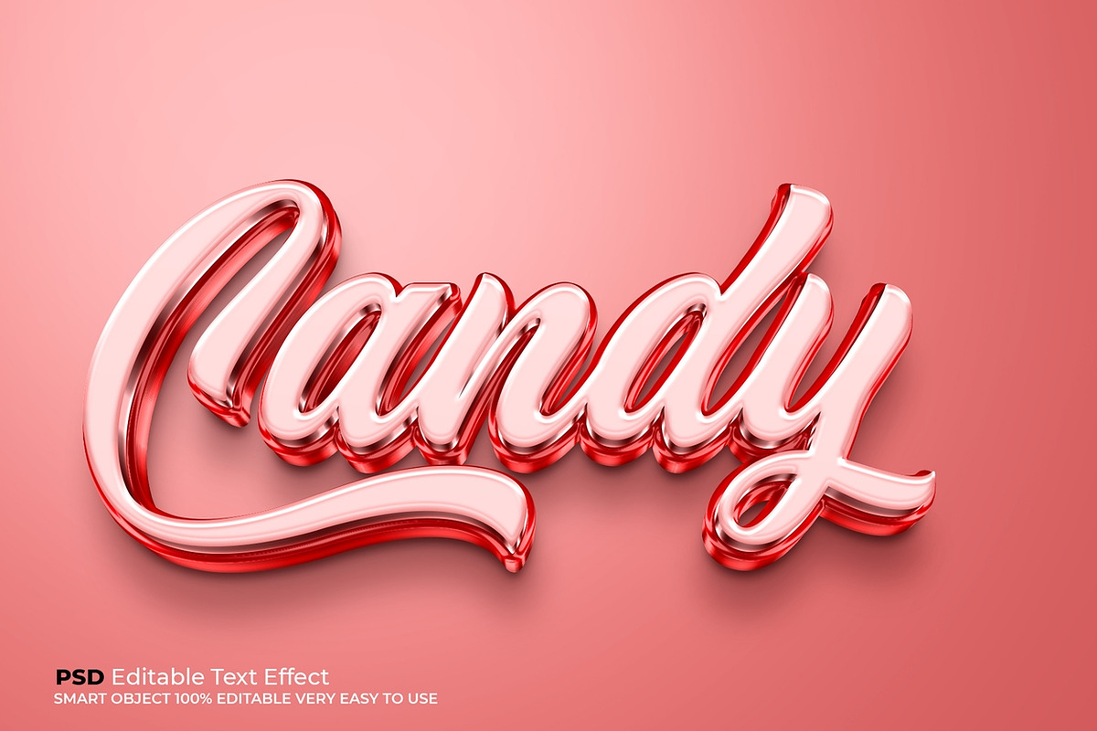 Candy Red Gloss Text Effect PSD, a Layer Style Add-On by Design Fly