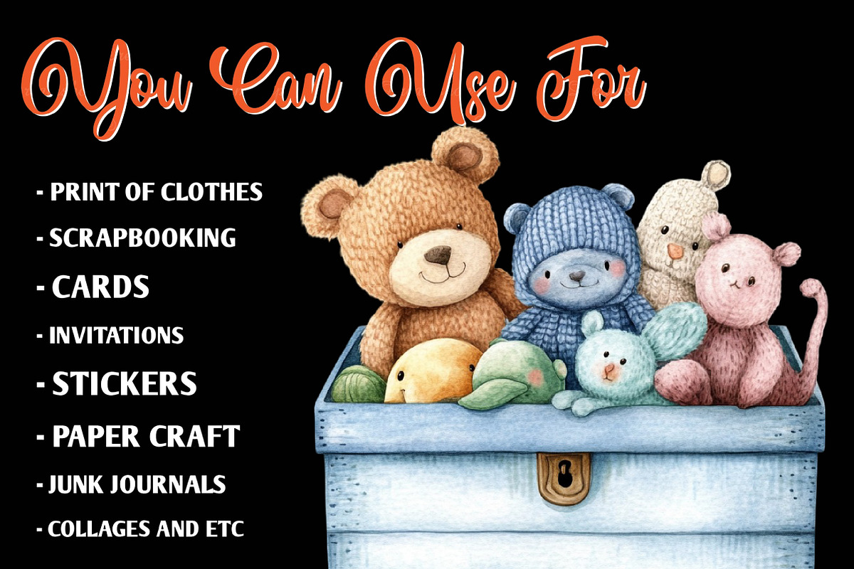 Vintage Knitted Plush Baby Animals, an Illustration by CreationArt (Photo 9 of 9)