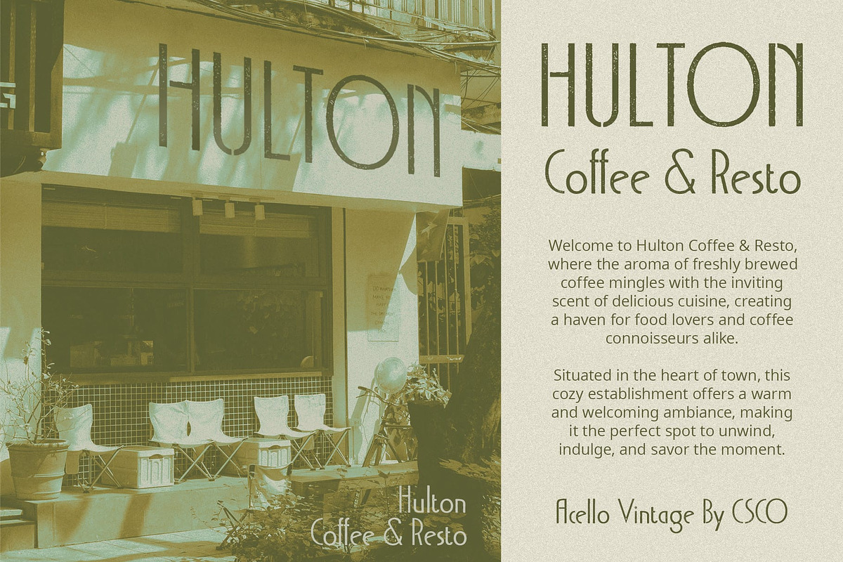Acello Vintage, a Sans Serif Font by Craft Supply Co. (Photo 7 of 8)