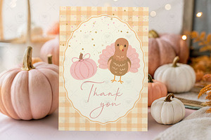 Thanksgiving Turkey Pumpkin Clipart, an Illustration by BigCakeBee