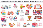 Valentine’s Day Cute Icons Set, an Object Illustration by Designer_Momina (Thumbnail 1 of 21)
