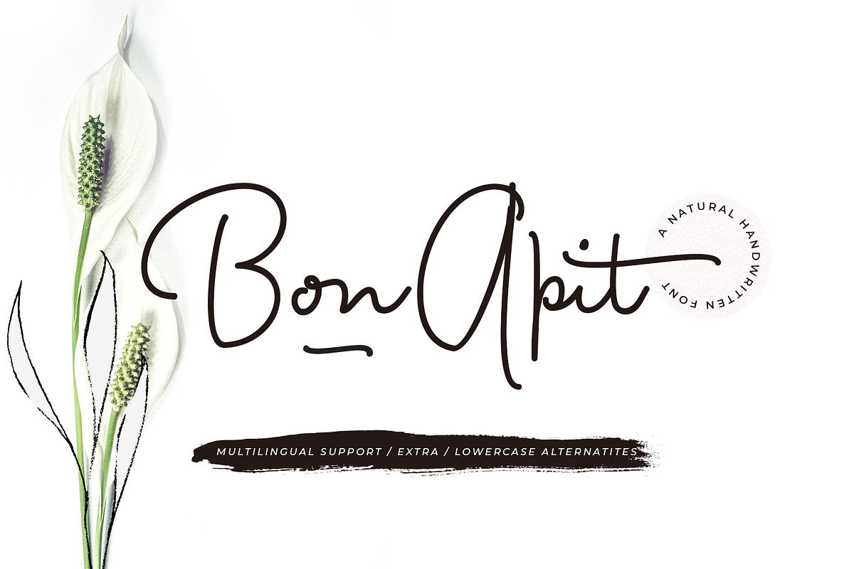 Bon Apit, a Script Font by Papermode Co. (Photo 1 of 8)